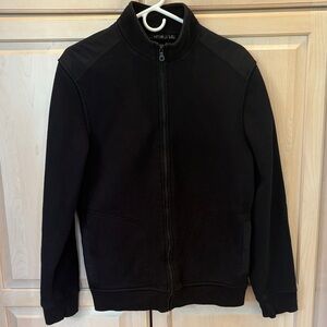 Apt 9 Classic Black Zip-Up Sweatshirt Men’s Medium with Pockets.
